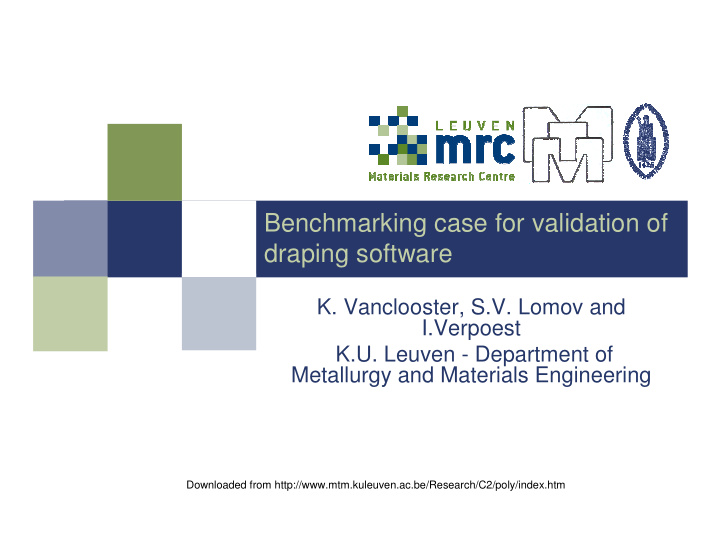 benchmarking case for validation of draping software