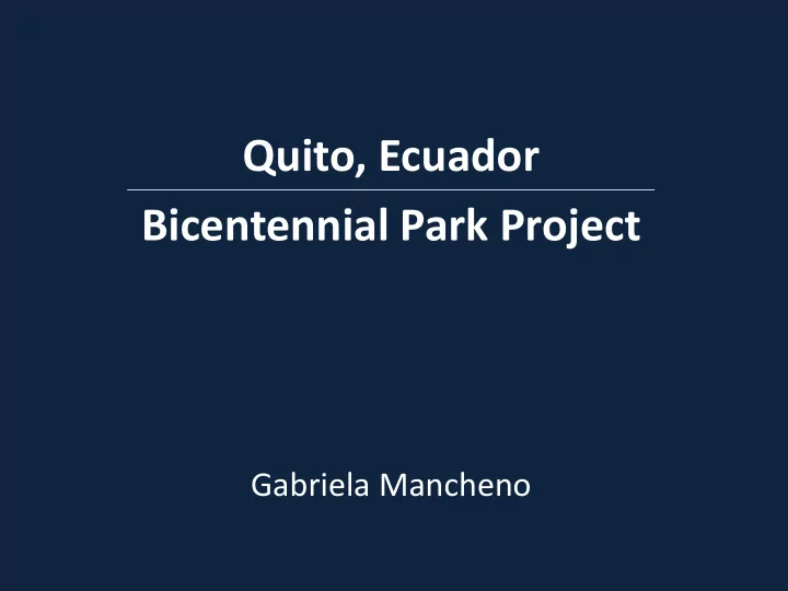 quito ecuador