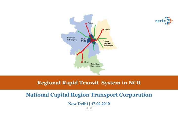 regional rapid transit system in ncr national capital