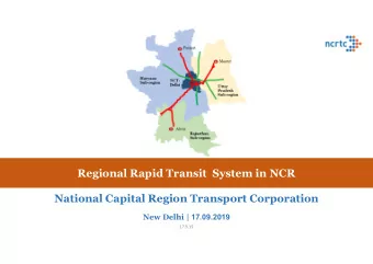 Regional Rapid Transit  System in NCR  National Capital Region Transport Corporation New Delhi |