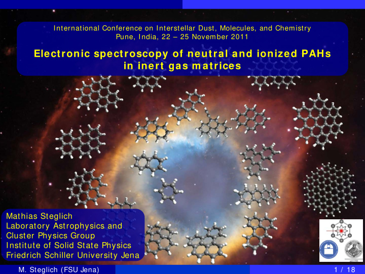 electronic spectroscopy of neutral and ionized pahs in