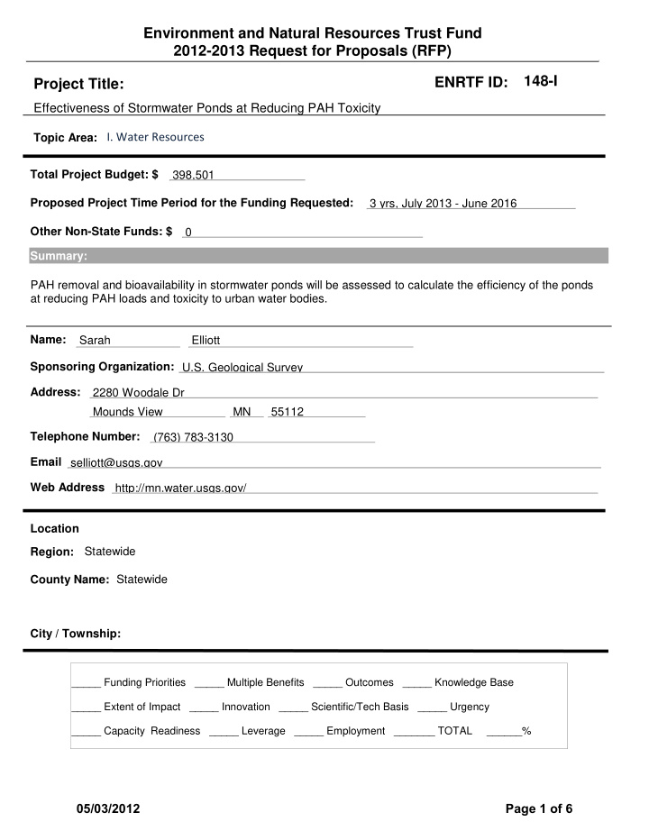 environment and natural resources trust fund 2012 2013