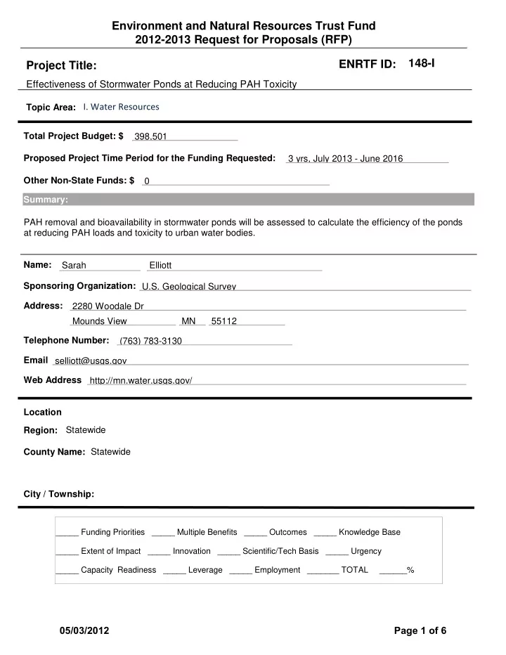 environment and natural resources trust fund 2012 2013