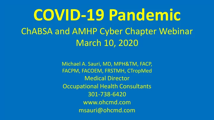 covid 19 pandemic
