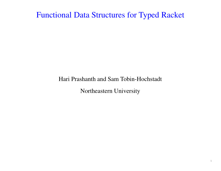 functional data structures for typed racket