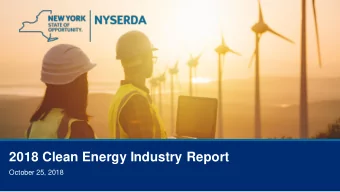 2018 Clean Energy Industry Report  October 25, 2018  2  Report Overview  Measures,