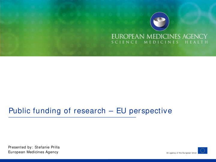 public funding of research eu perspective