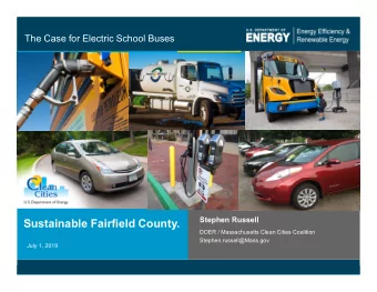 Sustainable Fairfield County.  DOER / Massachusetts Clean Cities Coalition