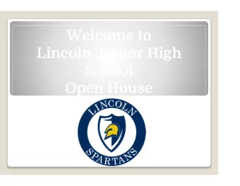 Welcome to  Lincoln Junior High  School  Open House  Meet the Teachers  Language Arts  Math  Mrs.