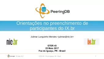 Orientaes no preenchimento de  participantes do IX.br  Julimar Lunguinho Mendes