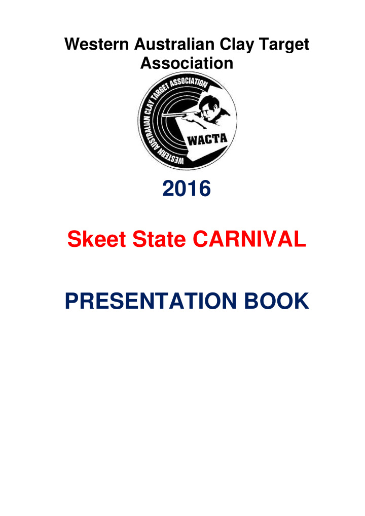 2016 skeet state carnival