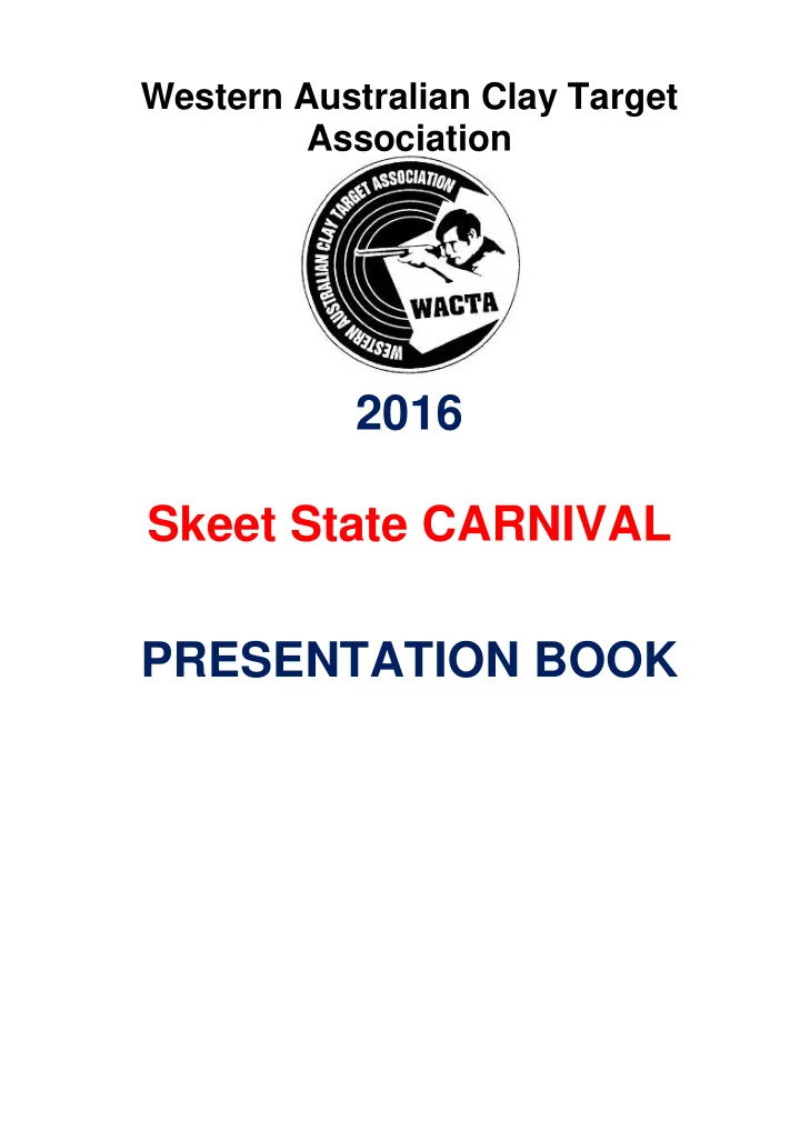 2016 skeet state carnival