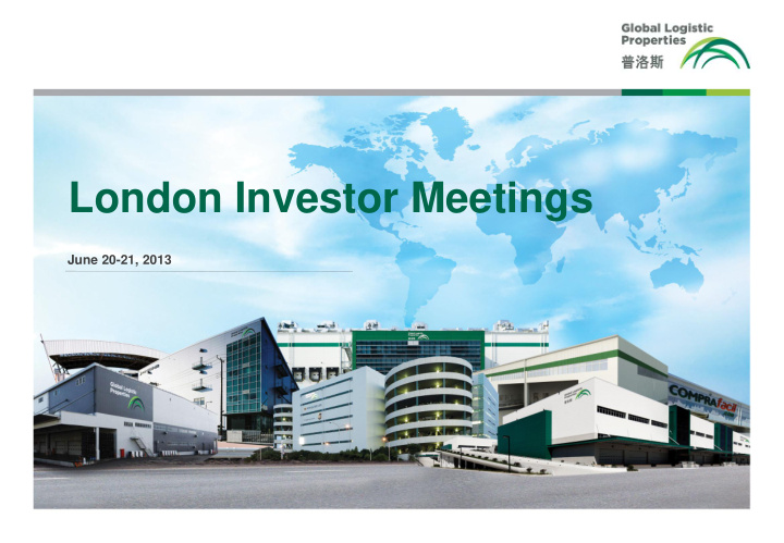 london investor meetings
