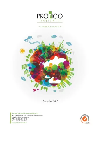 December 2016  PROFICO AMBIENTE E ORDENAMENTO, LDA. Morada: Rua Alfredo da Silva 11-B 1300-040