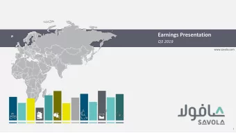 Earnings Presentation  Q3 2019  www.savola.com  1  DISCLAIMER This presentation contains