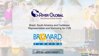 Representation and Marketing for CVB  RFP No. GEN2116909P1  RIVER GLOBAL  Jose Madeira  Founder and