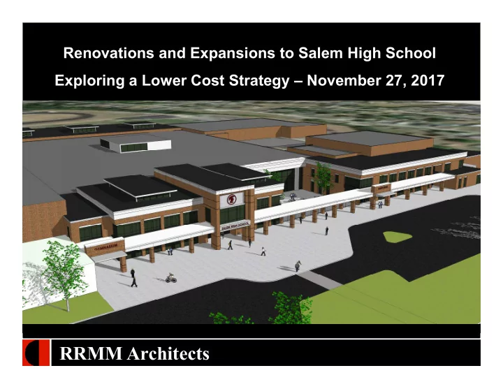 rrmm architects discussion agenda