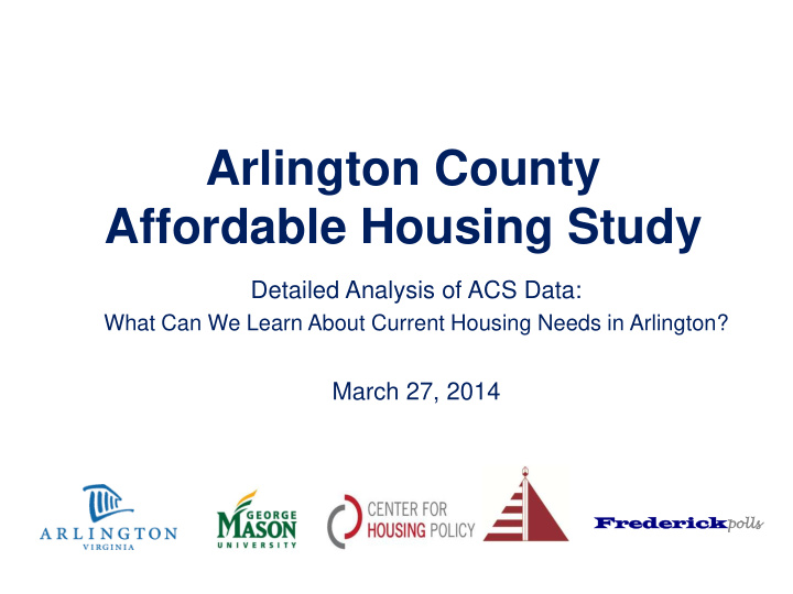 affordable housing study
