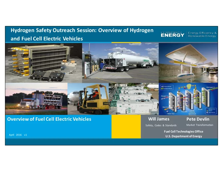 hydrogen safety outreach session overview of hydrogen