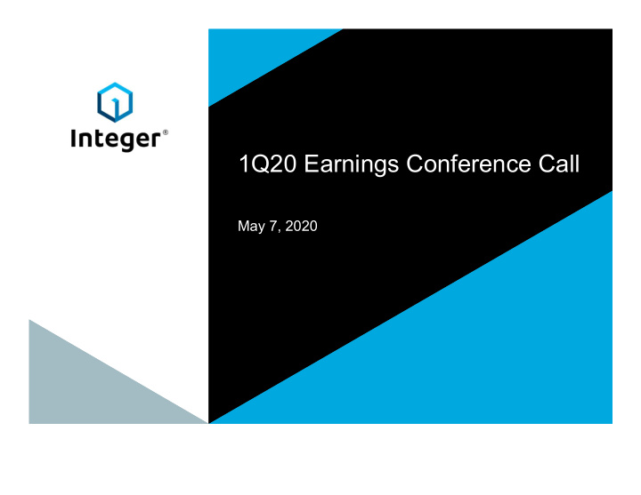 1q20 earnings conference call