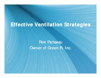 Effective Ventilation Strategies  Effective Ventilation Strategies  Effective Ventilation