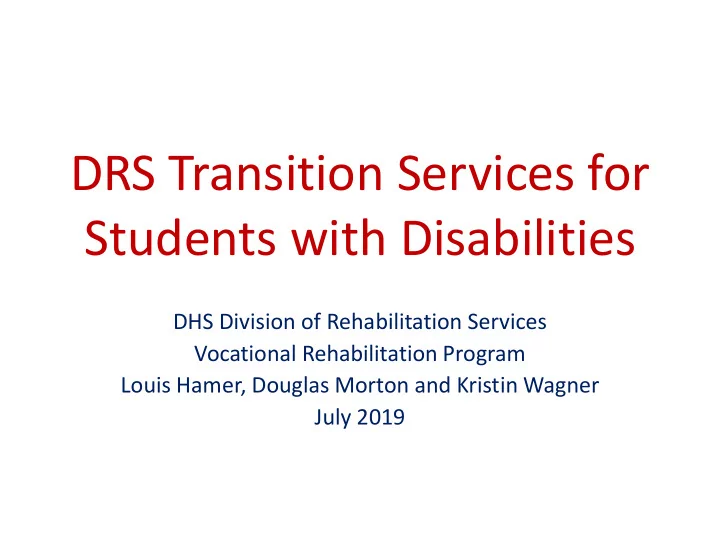 students with disabilities