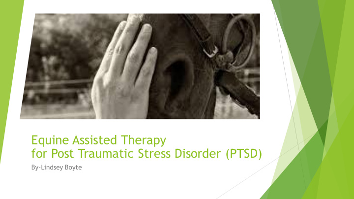equine assisted therapy for post traumatic stress