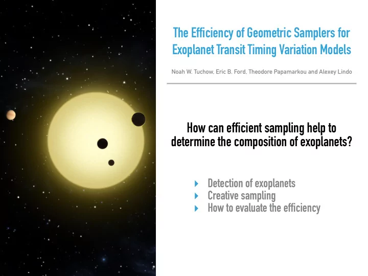 the efficiency of geometric samplers for