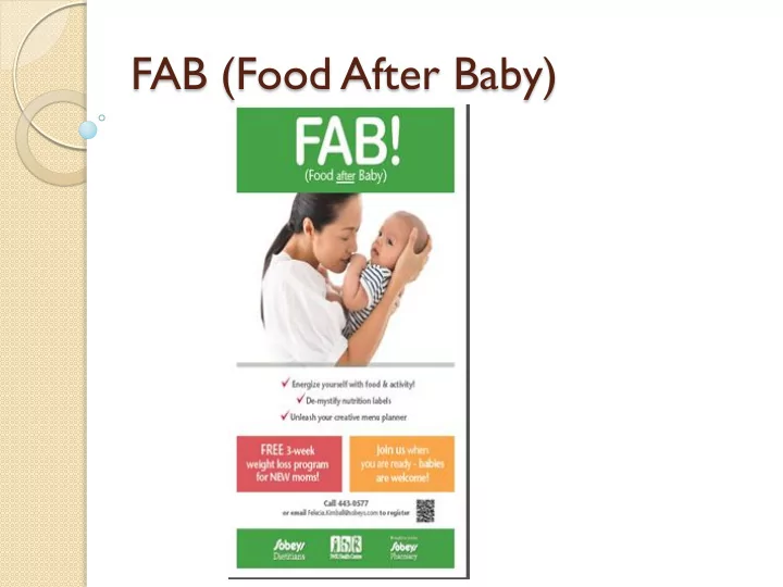 fab food after baby