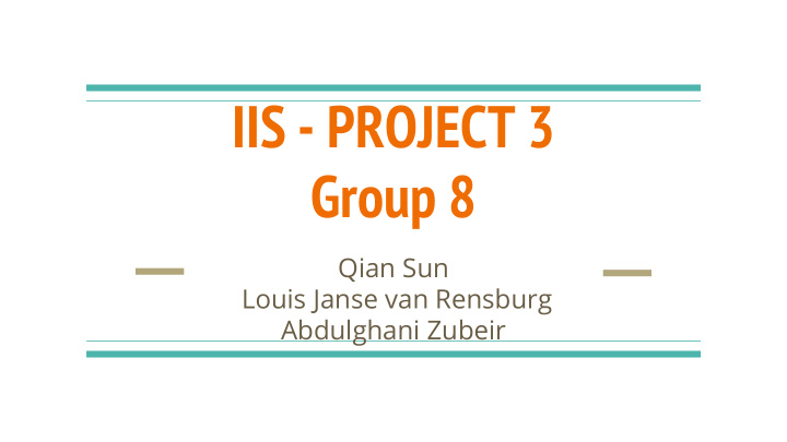 iis project 3 group 8