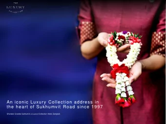 the heart of Sukhumvit Road since 1997  Sheraton Grande Sukhumvit, a Luxury Collection Hotel,