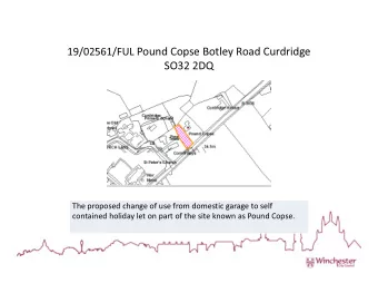 19/02561/FUL Pound Copse Botley Road Curdridge  SO32 2DQ  The proposed change of use from domestic