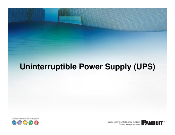 uninterruptible power supply ups