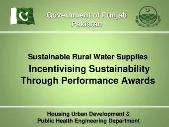 Preamble  Water Quality Area Breakup  Situation Analysis  Meeting MDG for Water Supply  Coverage