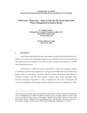 Canadian Bar Association Second Annual National Environmental, Energy and Resources Law Summit