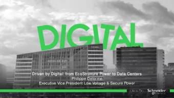 Executive Vice President Low Voltage &amp; Secure Power  markets with its six domains of  expertise