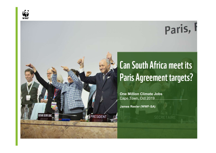 can south africa meet its paris agreement targets