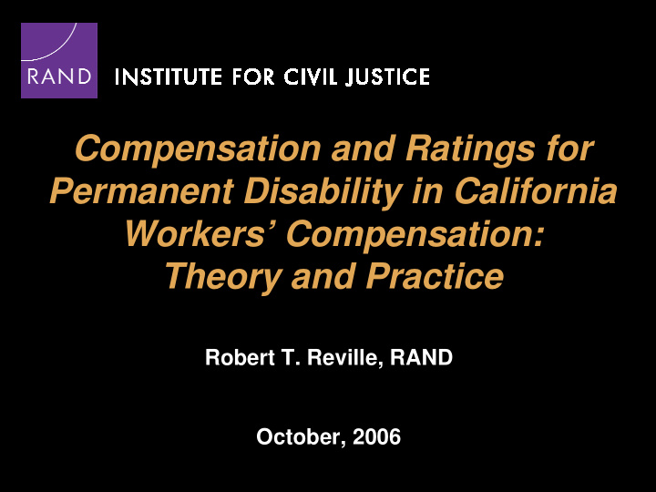 compensation and ratings for permanent disability in
