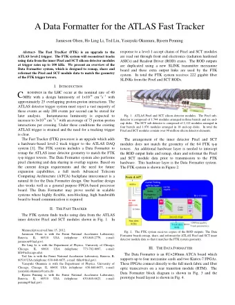 A Data Formatter for the ATLAS Fast Tracker  Jamieson Olsen, Ho Ling Li, Ted Liu, Yasuyuki Okumura,