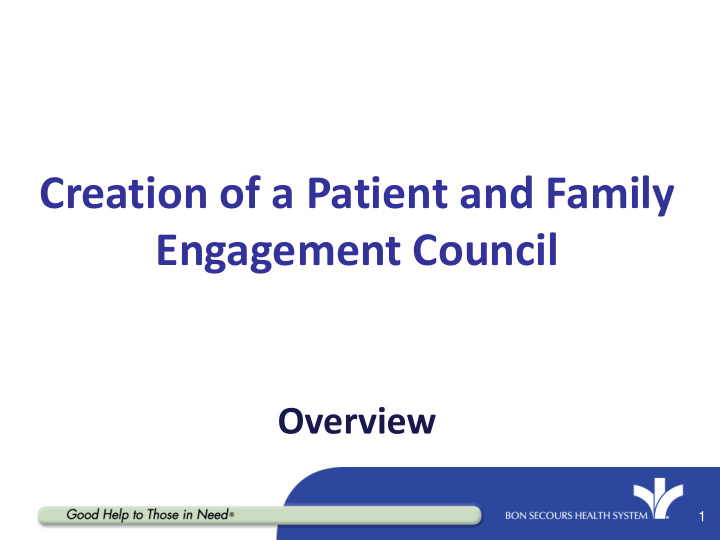 creation of a patient and family