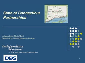 Department of Developmental Services  1  Overview of ADRC in CT  Aging and Disability Resource