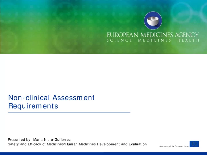 non clinical assessment requirements