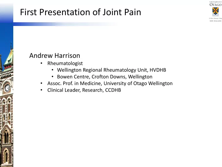 andrew harrison rheumatologist wellington regional