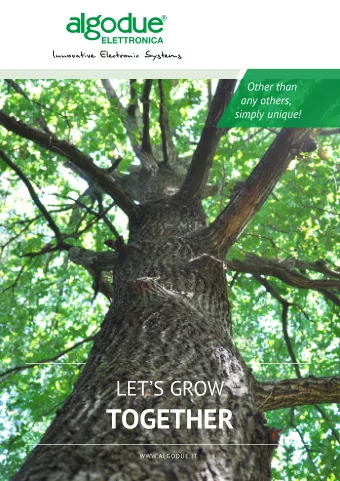 TOGETHER  WWW.aLGOduE.iT  SUMMARY  06  OuR  SPECiaLiSTS  09  OuR  03  fRuiTS  08  OuR  RESuLTS  OuR