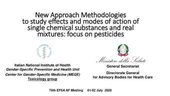mixt  xtures: focus on pesticides  Italian National Institute of Health  General Secretariat
