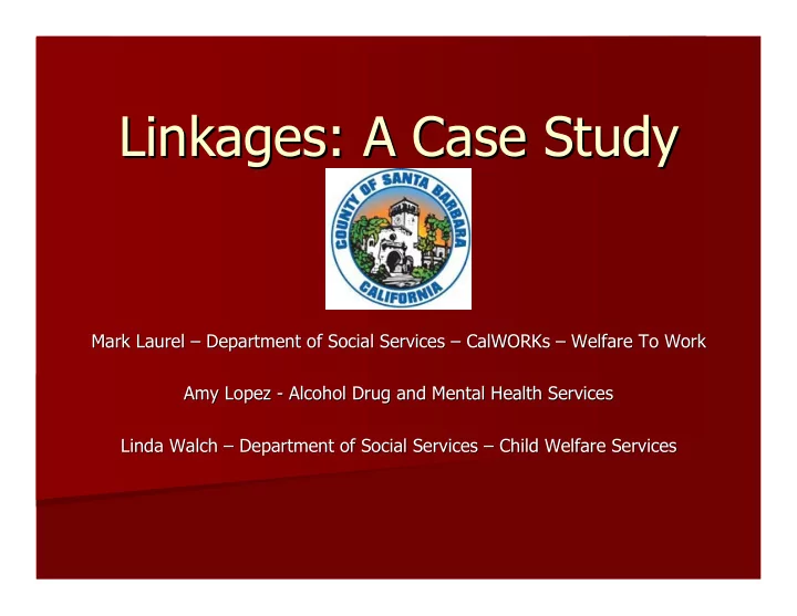 linkages a case study linkages a case study