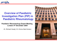 overview of paediatric investigation plan pip in