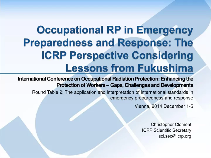 international conference on occupational radiation