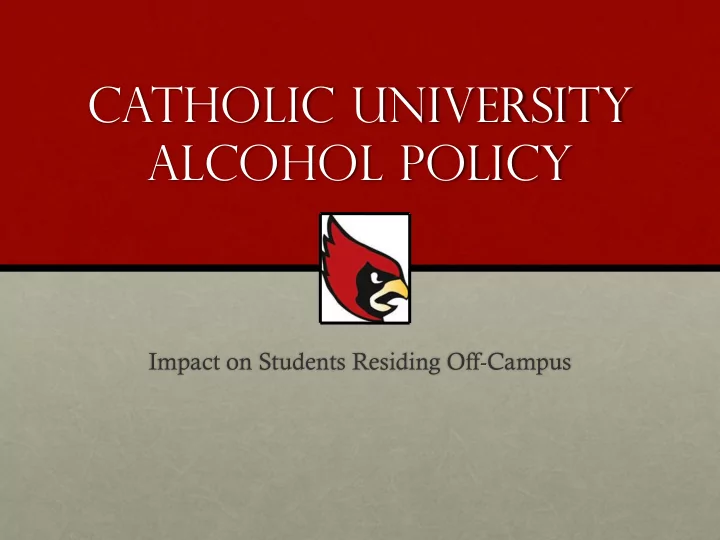 alcohol policy