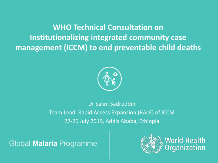 who technical consultation on institutionalizing
